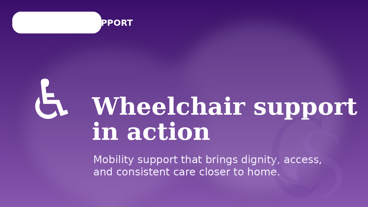 Wheelchair support in action visual